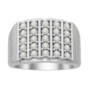 LADIES RING 0.50CT ROUND DIAMOND 10K WHITE GOLD