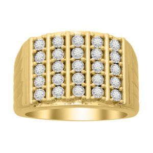 LADIES RING 0.50CT ROUND DIAMOND 10K YELLOW GOLD