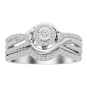 LADIES RING 0.33CT ROUND DIAMOND 14K