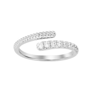 LADIES RING 0.25CT ROUND DIAMOND 14K WHITE GOLD