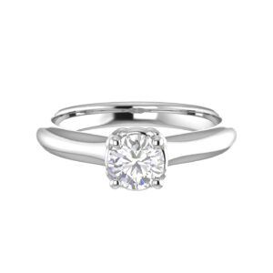 LADIES RING 0.75CT ROUND DIAMOND 14K WHITE GOLD (CENTER STONE 75 CT ROUND DIAMOND)