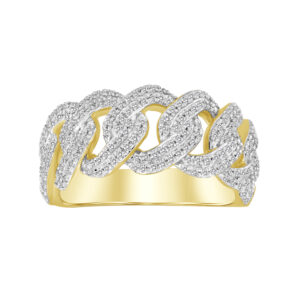 MEN'S RING 0.50CT ROUND DIAMOND 10K YELLOW GOLD