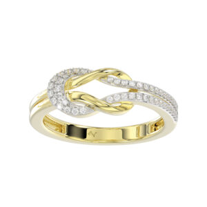 LADIES  RING 0.15CT ROUND DIAMOND 14K YELLOW GOLD