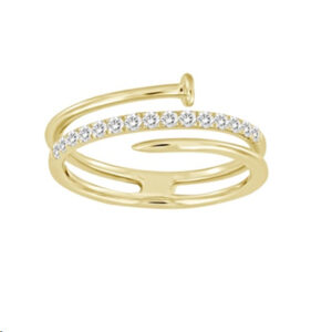 LADIES RING 0.33CT ROUND DIAMOND 10K YELLOW GOLD
