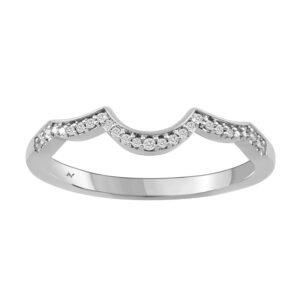 LADIES ONLY BAND 0.05CT ROUND DIAMOND STERLING SILVER WHITE