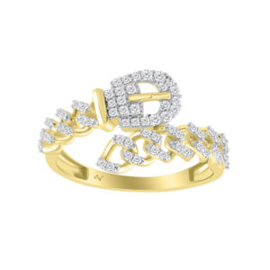 LADIES RING 0.30CT ROUND DIAMOND 14K YELLOW GOLD