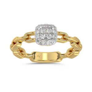 LADIES RING 0.20CT ROUND DIAMOND 14K YELLOW GOLD
