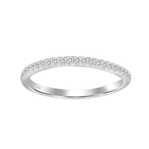 LADIES BAND 0.20CT ROUND DIAMOND 14K WHITE GOLD