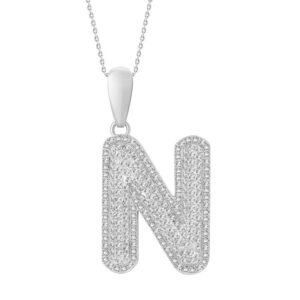 MEN'S CHARM PENDANT 0.40CT ROUND DIAMOND 10K WHITE GOLD