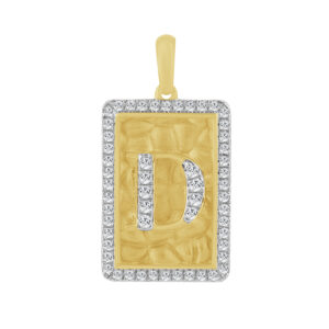 LADIES PENDANT WITH CHAIN 0.25CT ROUND DIAMOND 10K YELLOW GOLD