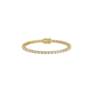 Luxury Emerald Shape Diamond Ladies Tennis Bracelet in 14K Yellow Gold 4 1/2CT (Color F-G -Clarity VS1/VS2)