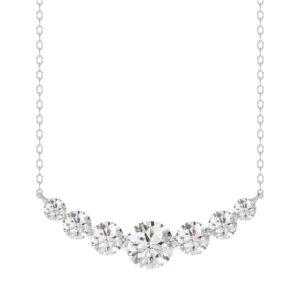 14K WHITE GOLD 1 3/4CT ROUND DIAMOND LADIES NECKLACE