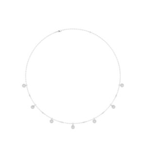 14K WHITE GOLD 1.00CT ROUND DIAMOND LADIES NECKLACE