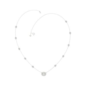 14K WHITE GOLD 2 1/4CT ROUND/OVAL DIAMOND LADIES NECKLACE