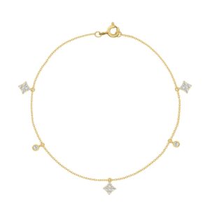 10K Yellow Gold 1/3Ct Round Diamond Bracelet For Ladies Elegant Luxury Jewelry