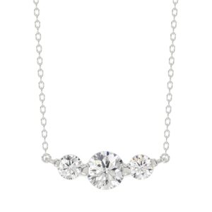14K WHITE GOLD 1/2CT ROUND DIAMOND LADIES NECKLACE