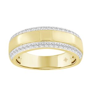 MEN'S BAND 1/2CT ROUND DIAMOND 10K YELLOW GOLD