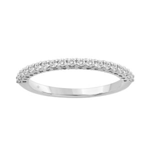 14K WHITE GOLD 1/4CT ROUND DIAMOND LADIES BAND