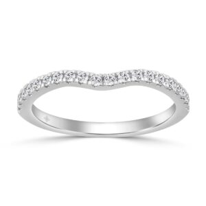 14K WHITE GOLD 1/4CT ROUND DIAMOND LADIES BAND