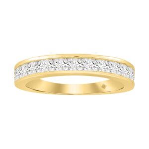 14K YELLOW GOLD 1CT PRINCESS DIAMOND LADIES BAND