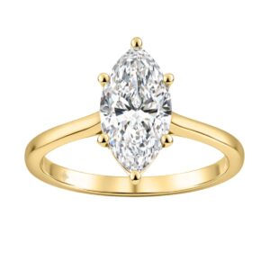14K YELLOW GOLD 2.00CT MARQUISE DIAMOND LADIES SOLITAIRE RING (CENTER STONE MARQUISE DIAMOND 2.00CT)