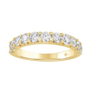 LADIES BAND 2CT ROUND DIAMOND 14K YELLOW GOLD