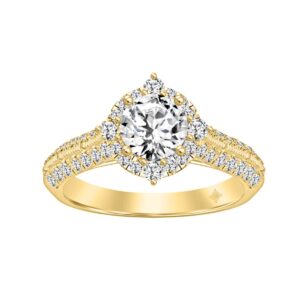 LADIES RING 1 3/4CT ROUND DIAMOND 14K YELLOW GOLD (CENTER STONE ROUND DIAMOND 1CT )