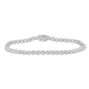 14K WHITE GOLD 3.00CT ROUND DIAMOND LADIES BRACELET