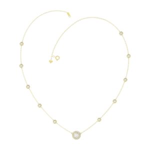 14K YELLOW GOLD 2 1/4CT ROUND DIAMOND LADIES NECKLACE