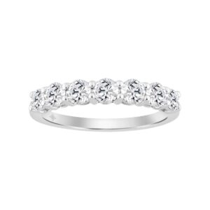 14K WHITE GOLD 1.00CT ROUND DIAMOND LADIES BAND