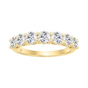 14K YELLOW GOLD 1 1/2CT ROUND DIAMOND LADIES BAND