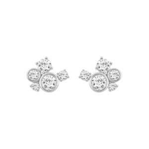 1.00Ct White Gold 10K Round Diamond Fashion Earrings For Women (Color F-G Clarity Vs1/Vs2)