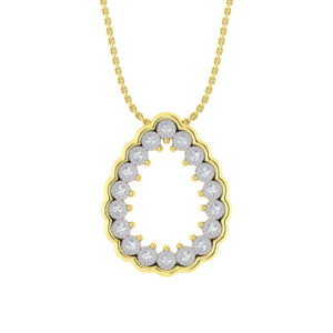 LADIES NECKLACE 0.20CT ROUND DIAMOND 10K YELLOW GOLD