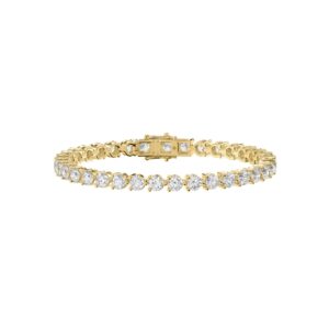 LADIES BRACELET 11CT ROUND DIAMOND 14K YELLOW GOLD