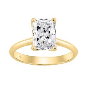 14K YELLOW GOLD 2.00CT RADIANT DIAMOND LADIES SOLITAIRE RING