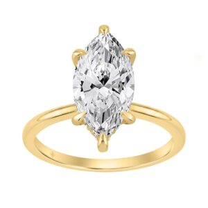 14K YELLOW GOLD 3 1/6CT MARQUISE DIAMOND LADIES RING (CENTER STONE MARQUISE DIAMOND 3.00CT)