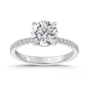 14K WHITE GOLD 1 3/4CT ROUND DIAMOND LADIES RING (CENTER STONE ROUND DIAMOND 1 1/2CT)