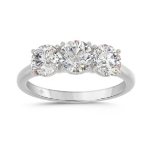 14K WHITE GOLD 2 1/4CT ROUND DIAMOND LADIES RING
