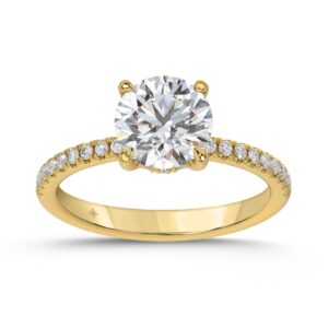 14K YELLOW GOLD 1 3/4CT ROUND DIAMOND LADIES RING (CENTER STONE ROUND DIAMOND 1 1/2CT)