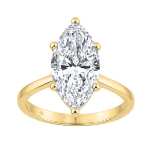 14K YELLOW GOLD 4.00CT MARQUISE DIAMOND LADIES SOLITAIRE RING (CENTER STONE MARQUISE DIAMOND 4CT