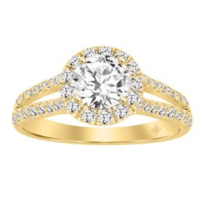 LADIES RING 1 3/4CT ROUND DIAMOND 14K YELLOW GOLD (CENTER STONE ROUND DIAMOND 1CT )