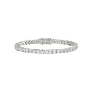 LADIES BRACELET 5CT ROUND DIAMOND 14K WHITE GOLD