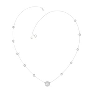 14K WHITE GOLD 2 1/4CT ROUND DIAMOND LADIES NECKLACE