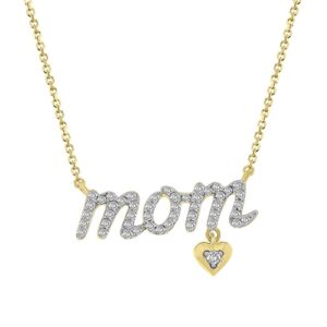 LADIES NECKLACES 0.15CT ROUND DIAMOND 10K YELLOW GOLD
