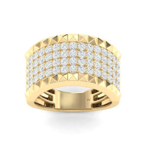 MEN'S BAND 2.00CT ROUND DIAMOND 10K YELLOW GOLD
