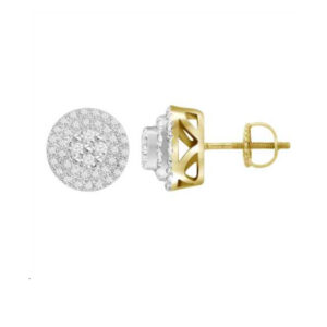 LADIES EARRING 0.25CT ROUND DIAMOND 10K YELLOW GOLD
