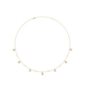 14K YELLOW GOLD 1.00CT ROUND DIAMOND LADIES NECKLACE