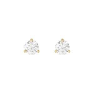 14K Yellow Gold 1 1/2Ct Round Diamond Solitaire Earrings For Women Classic Diamond Stud Earrings
