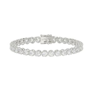 Luxury 14K White Gold Round Diamond Tennis Bracelet 10.00 Ct Elegant Women Jewelry (Color F-G -Clarity Vs1/Vs2)