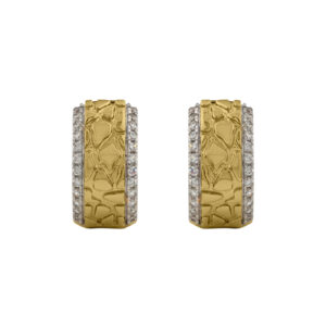 LADIES EARRINGS 0.33CT ROUND DIAMOND 10K YELLOW GOLD